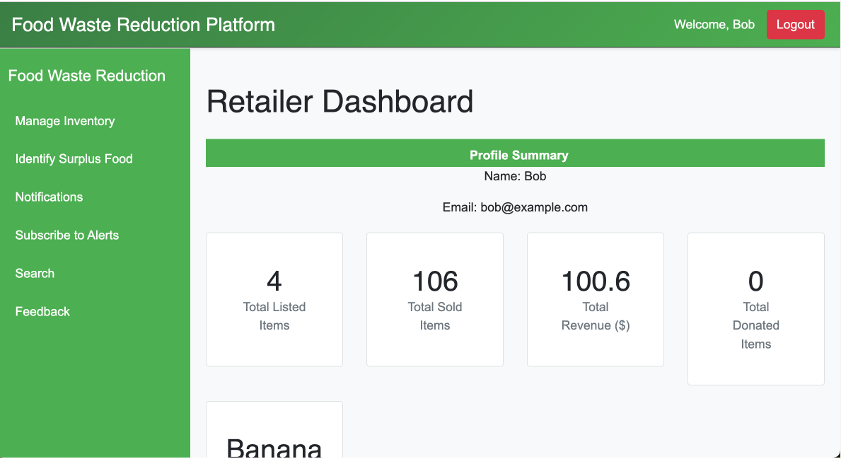 Retailer Dashboard